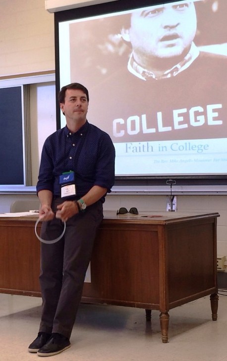Workshop on faith and college with the Rev. Michael Angell.