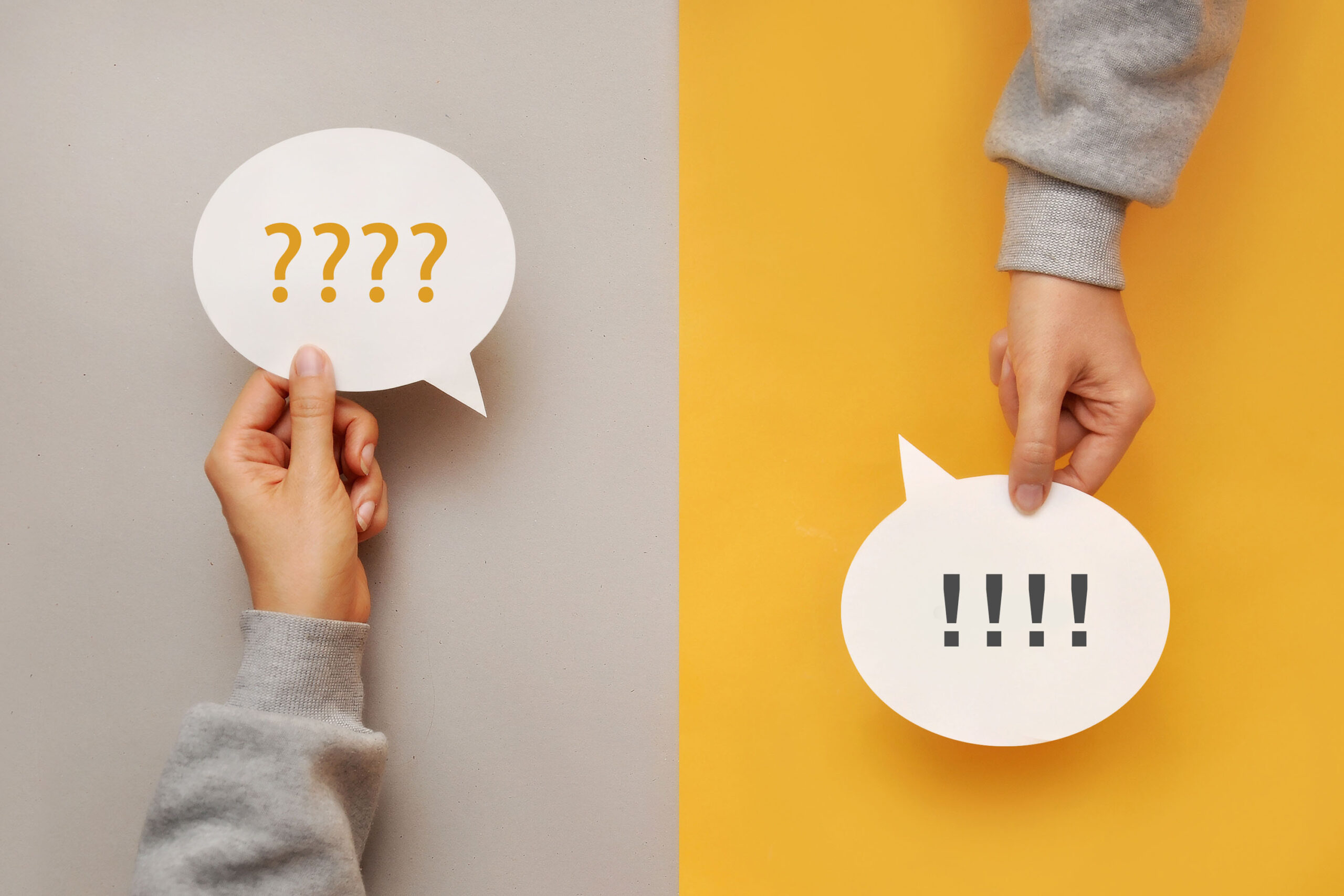 conversation between people with questions and answers